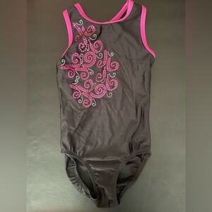 Ozone Black and Pink Swirl Leotard CL